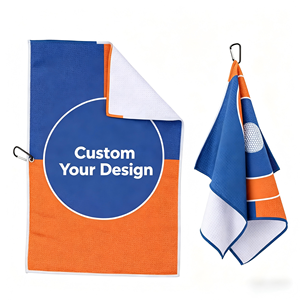 Nouvelle Arrivée Serviette en Microfibre à Séchage Rapide avec Impression Personnalisée du Logo et Boucle pour Chariots de Golf, Fitness et Sports - Product Image 1