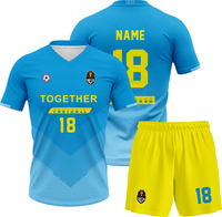 Uniforme de Fútbol Personalizado por Sublimación, Cómodo y de Secado Rápido, Impresión Digital, Equipación de Fútbol de Alta Calidad, Camiseta de Fútbol Lisa