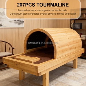 Sauna de Diseño Moderno para 1 Persona, Eléctrica, con Infrarrojos Lejanos, 3 Zonas de Calentamiento, Domo de Madera con Bola de Iones Negativos, en Oferta - Product Image 2
