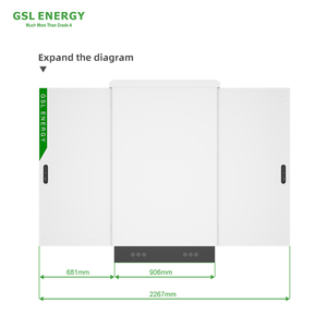 Sistema de Baterías Solares GSL ENERGY de 80kwh de Alto Voltaje para Almacenamiento de Energía Industrial, Precio al por Mayor, Mejor Calidad, Contenedor GSL-R80K - Product Image 2