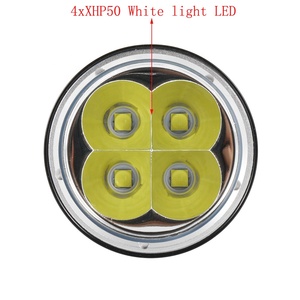 Mạnh mẽ 4xxhp50 Led vàng/ánh sáng trắng 6000 lumens lặn đèn pin 26650 Dive Torch 100m không thấm nước hợp kim nhôm IP68 đánh giá - Product Image 6