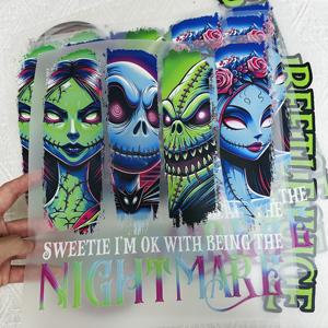 تصميم رعب هالوان لنقل الحرارة DTF طباعة أوفست بألوان كاملة بشاشة نقل طباعة - Product Image 2