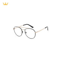 Lunettes optiques rétro tendance personnalisées à monture intégrale, monture métallique haut de gamme, lunettes universelles pour tous les jours et l'extérieur, adaptées à toutes les formes de visage, décoratives