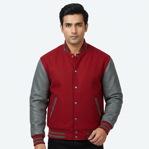 2024 OEM Manufacturer High Quality <b>Men</b> Chenille Hot Selling Wholesale <b>Men's</b> Leather Sleeves Baseball Varsity Jackets - Product Image 1