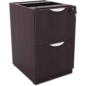 Archivador con pedestal completo de la serie Alera Valencia con 2 cajones para documentos tamaño legal/estándar, color espresso, 15.63 x 20.5 pulgadas, archivador metálico - Product Image 3