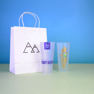 Gobelets transparents personnalisables avec logo, gobelets en plastique givré, gobelets en plastique injecté, prix d'usine - Product Image 6