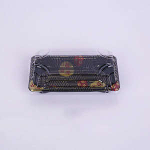 Caja Rectangular Rígida de Plástico Desechable para <span class=keywords><strong>Sushi</strong></span> con Opción de Pedido Personalizado - Product Image 4