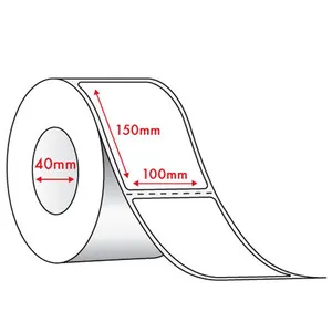 WR 공장 하이 퀄리티 열 라벨 100x150mm 바코드 배송 라벨