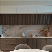 Armoires de cuisine modernes en MDF brillant CBMmart, stratifiées, style Shaker personnalisé, avec robinet, tiroir et panier de rangement