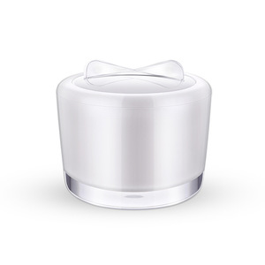 Botella de crema de 50g Tarro acrílico crema redondo Tapa de lazo Tarro acrílico Cosmético Acrílico Envase cosmético Botella de plástico - Product Image 1