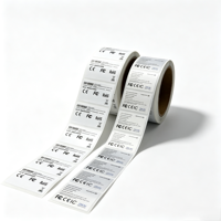 Étiquettes adhésives en vinyle résistantes aux UV personnalisées en usine, marquage CE FCC RoHS, autocollants à code-barres, étiquettes de produits imperméables