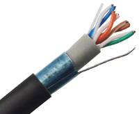 Cat5e kabel Ethernet berpelindung, CCA 1000 inci 23/24AWG tembaga UTP STP LAN jaringan Riser Cat5e/Cat6/Cat6a/Cat7