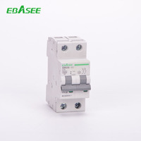 Disjoncteur miniature EBASEE EBS3B 4P C16 6A 50A 25A 32A 63A AC pour rail DIN, fabriqué en Chine