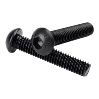 Baut Kepala Bulat Baja Hitam Oksida Gr10.9 M6 dari Bolts Company, ISO7380 Pabrik