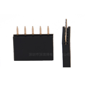 Connecteur femelle à rangée unique Shen Qibo 2,54 mm, 1x2 à 1x40 broches, matériau PBT pour produits numériques 3C - Product Image 4