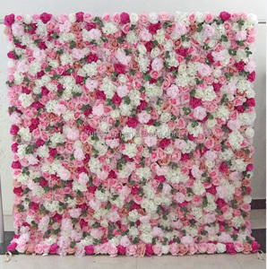 L06767 Vente en gros pas cher <span class=keywords><strong>Prix</strong></span> Mariage Soie Artificielle Rouge Rose Bourgogne Rose Blanc Vert Toile de Fond Fleur Mur Pour Décoration - Product Image 5