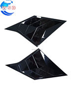 2 pièces de lames de pare-brise arrière noires piano pour Changan UNI-Z 2024, garniture de coin de pare-brise arrière, décoration, accessoires extérieurs