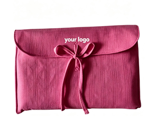 Pochette enveloppe en coton twill blanc, nouveau style, pour vêtements, robes, rangement, emballage, sac anti-poussière de luxe sur mesure, pour pochette cosmétique. - Product Image 2