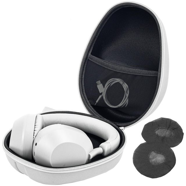 Customizable EVA Carrying Case for Headphones with Zipper Mesh Pockets and Charging Box Universal Cable Headphone Bag