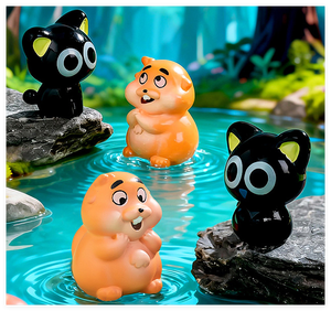 Çeşitli Renklerde Muhteşem <span class=keywords><strong>Mini</strong></span> Kawaii Aksesuarlar Güzel Oyuncak Gerçekçi Reçine Karikatür Sevimli Kunduz Kedi Küçük Çocuk Karakter Figürleri - Product Image 4