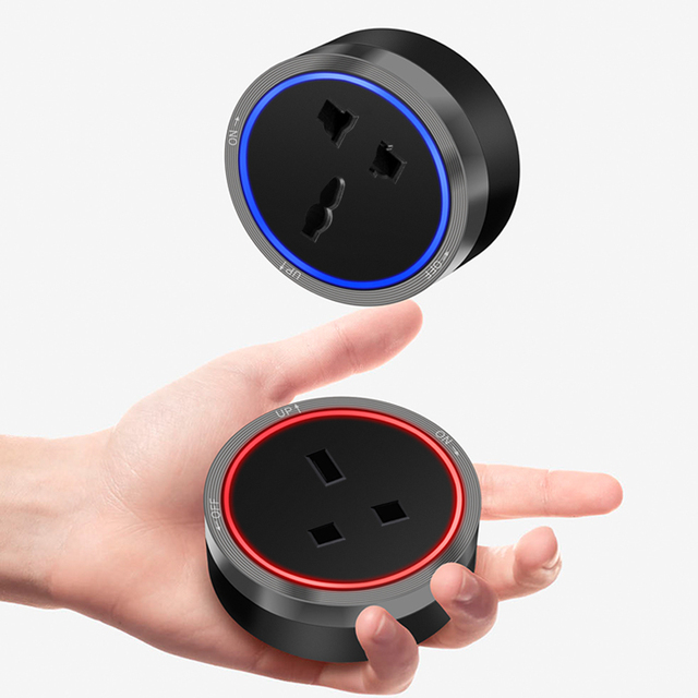 Multi-function Universal Socket with LED Light for Aluminum Alloy Track Rail and Wall Electrical Smart Power Track Plugs