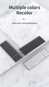 Bán Trực Tiếp 2.4Ghz Chế Độ Kép Mini Siêu Mỏng Ergonomic Bàn Phím Chơi Game Chuột Combos Có Thể Sạc Lại Cho <span class=keywords><strong>Bluetooth</strong></span> Không Dây - Product Image 3