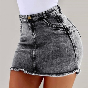 <span class=keywords><strong>Jupe</strong></span> <span class=keywords><strong>courte</strong></span> en <span class=keywords><strong>jean</strong></span> taille haute pour <span class=keywords><strong>femme</strong></span>, style personnalisé, grande taille, nouvelle collection, coupe skinny, mi-longue, style cowboy, vente chaude - Product Image 1