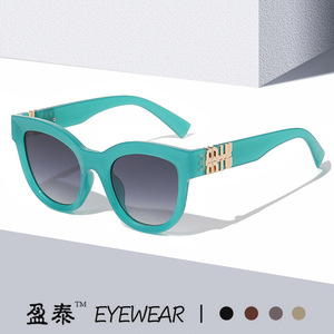 แว่นกันแดดทรงแมวตาแมว Yingtai รุ่น M ป้องกันรังสียูวี 400 กรอบพลาสติกผสมโลหะ แฟชั่นสำหรับผู้หญิง สไตล์สตรีท - Product Image 5