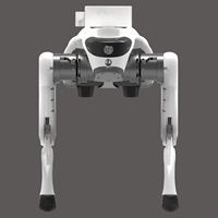 Robot chien intelligent éducatif et divertissant avec une conception quadrupède bionique, fonctions d'application et de commande vocale.