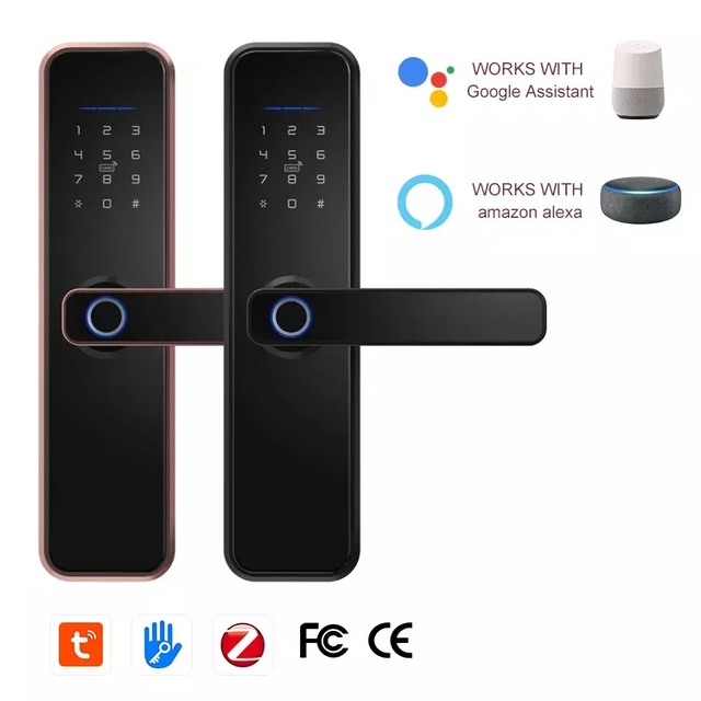 Rts Ttlock Tuya Electronic Locking With Fingerprint 5050 Mortise Passwrod Ic Card Home Anti Theft Door Lock