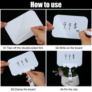 Penyangga Label Harga Barang Promosi Supermarket Terbaik di Pasaran, Dapat Diputar, untuk Klip Tanda, Bahan Akrilik PVC Transparan - Product Image 3