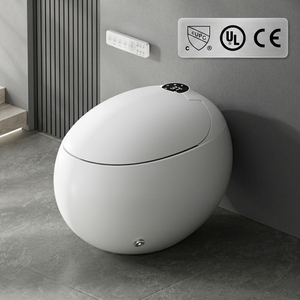 <span class=keywords><strong>WC</strong></span> intelligent de luxe entièrement automatique en forme d'œuf, certifié CE CUPC, avec capteur au pied et télécommande, idéal pour les projets hôteliers - Product Image 1