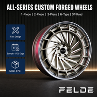 Jantes forgées Felde Custom 2 pièces 6061-T651 Step Lip Gloss de 16 à 24 pouces 5x114.3 5x112 pour Audi S4 Ferrari 488 Mazda RX-7