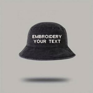 Casquette Bob Brodé Personnalisé en Coton Réglable pour Hommes et Femmes, Protection Solaire Extérieure, Dessiné à la Main, MOQ Unique pour le Cyclisme - Product Image 3