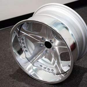 Cerchi Forgiati LZT-1181 Personalizzati con Bordo Lucidato e <span class=keywords><strong>Centro</strong></span> Spazzolato, 3 Pezzi, 5x114.3mm, Cerchio a Canale Profondo per GS350 GS460 GS250 GS450h LS460 LS600hL - Product Image 2
