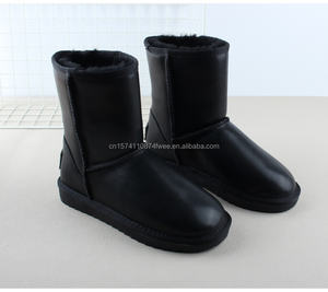 Bottes de neige d'hiver en cuir véritable imperméable à la hauteur des genoux pour l'extérieur Caractéristique thermique Casual UGGS Style Winter Snow Boots for Ladies - Product Image 2