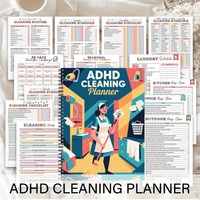 Agenda 2027 pour TDAH avec reliure spirale, 100 feuilles, entièrement personnalisable, couverture rigide en PU/tissu, estampage à chaud, cadeau, pelliculage mat