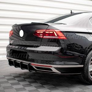 Black <b>Car</b> Rear Bumper <b>Diffuser</b> Rear Side Splitters Spoiler Lip Rear Bumper Protector Fit <b>for</b> Volkswagen Passat B8.5 2020+ - Product Image 5