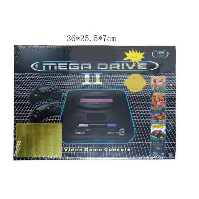 Retro 16Bit Game Console Drive 2 Old Fashioned MD Game Console(Include 5 Different Kind of Games)Cannot read cards