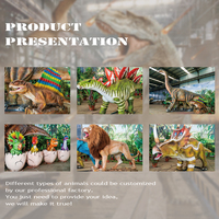 Küçük Devilsaur otomatik gerçekçi dinozor kostüm Jurassic Dino dünya Animatronic modeli açık havada tema parkı robotik