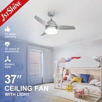 Ventilateur de plafond silencieux 1stshine de 37 pouces avec pales en ABS, éclairage LED, qualité commerciale, personnalisable OEM/ODM, éco-responsable et très bien noté