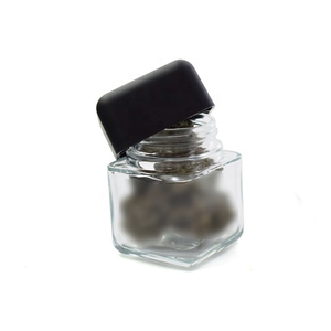 2Oz 3Oz 4Oz Bao Bì Hoa Khô Tùy Chỉnh Bề Mặt Hoàn Thiện <span class=keywords><strong>Glass</strong></span> Vuông <span class=keywords><strong>Jar</strong></span> Container Với Cr Nhựa Vít Nắp - Product Image 3