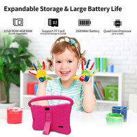 Tablette éducative pour enfants PRITOM K7pro B 4 Go + 32 Go avec logiciel de protection des yeux et Wi-Fi pour jeux et apprentissage