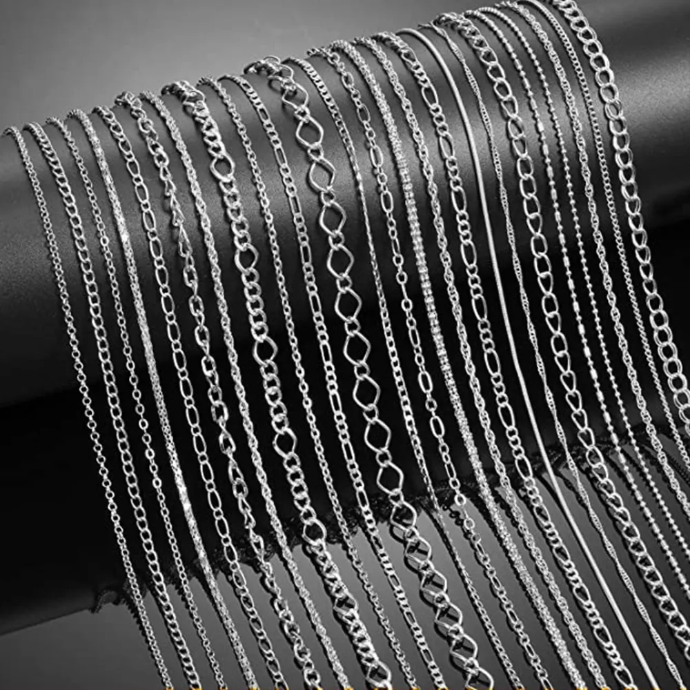RINNTIN SC Sterling Silber Gold Cuban Link Chain Halsketten für Frauen Männer Cadena De Plata 925 Edler Schmuck