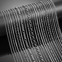 Colliers en argent sterling RINNTIN SC, chaîne cubaine en or pour femmes et hommes, Cadena De Plata 925, bijoux fins