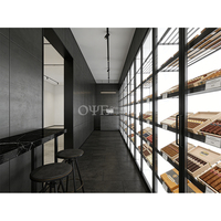 Vitrine à cigares en cèdre espagnol, humidor, armoire à cigares, étuis en bois, éclairage en bois, présentoir à tabac, aménagement de boutique de cigares