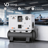 Compresseur d'air à vis rotatif VERDES Industrial 16 20 Bar CNC 22kw pour machine de découpe laser 500l