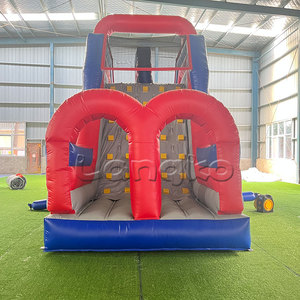 Pvc Vinyl sân sau trượt nước <span class=keywords><strong>Inflatable</strong></span> trở ngại leo lên Slide <span class=keywords><strong>Bouncer</strong></span> lâu đài để bán - Product Image 1