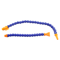 Tuyau de refroidissement modulaire OEM en plastique bleu à segments articulés avec buse plate ronde orange pour le refroidissement des machines-outils CNC