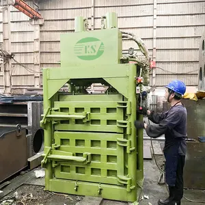 Keshang 유압 YJ-80T 수직 금속 포장기 폐지 플라스틱 baling 기계